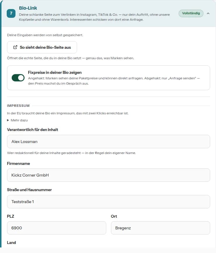 Setting up the page