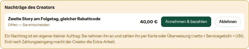 Annehmen oder ablehnen