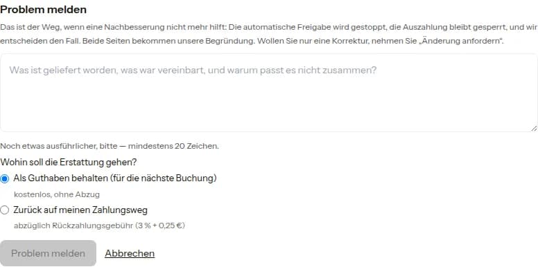 Problem melden
