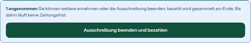 Am Ende gesammelt bezahlen