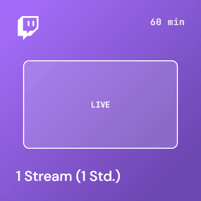 1 Twitch Stream (1h) image